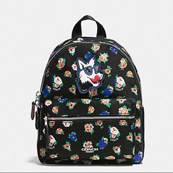 coach floral mini backpack